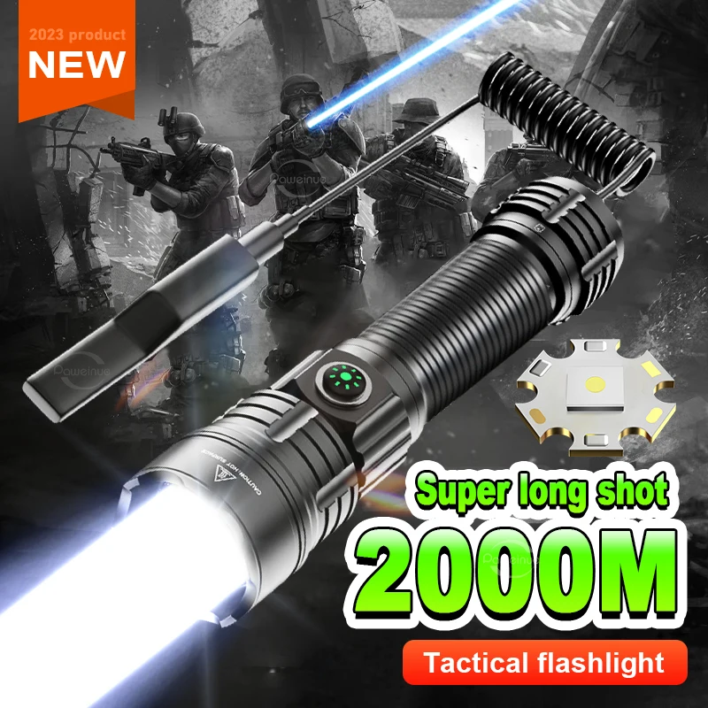 Профессиональный тактический лазерный фонарь Ультра Мощный светодиодный фонарик USB 18650 Night Scout Lights Комплект прицелов для увеличения оружия