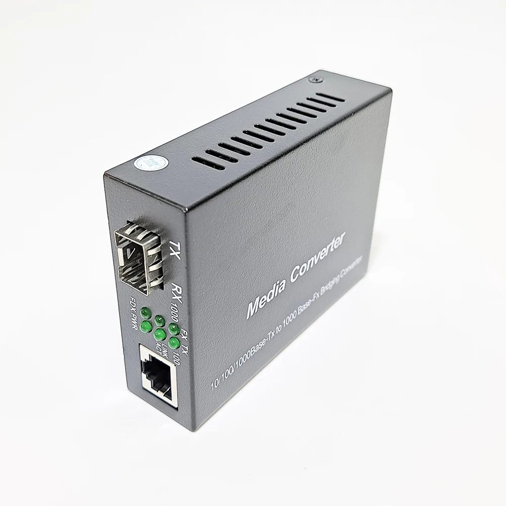 1 пара 1 Гб SFP-волокна в RJ45 волоконно-оптический медиаконвертер 1000 Мбит/с SFP-оптоволоконный переключатель без модуля
