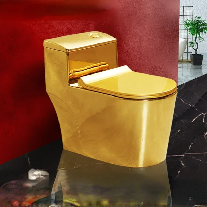Золотое сиденье для унитаза, крупный калибр, цветной унитаз, магнат, золотой унитаз, креативное и персонализированное золото