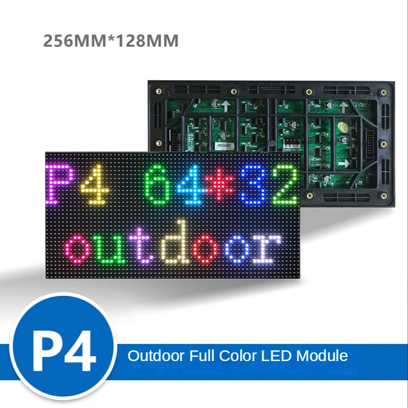 256*128 мм P4 Наружный Светодиодный Модуль Панели экрана 64*32 Пикселей 1/8 Сканирования 3в1 SMD RGB Полноцветный P4 Светодиодный Модуль Панели дисплея