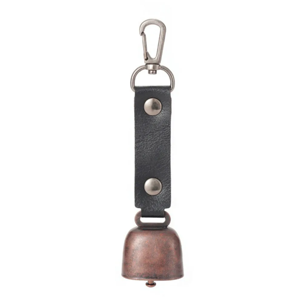 Открытый колокольчик, удобный колокольчик для пеших прогулок, брелок для ключей из металла PU + металлическая подвеска, дизайн кнопки для домашних животных, практическое использование