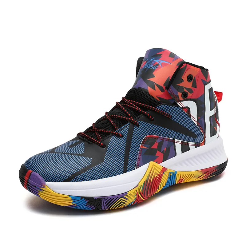 Кроссовки 2023, мужская спортивная баскетбольная обувь, Дышащие баскетбольные ботинки с высоким берцем, Нескользящие уличные кроссовки, спортивная обувь