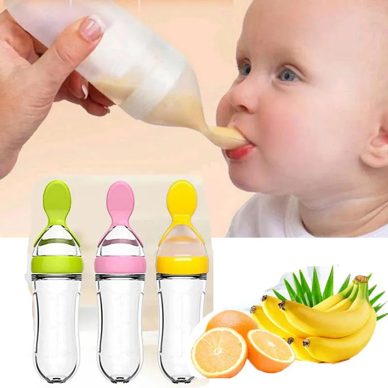 Безопасная полезная силиконовая детская бутылочка с ложкой Пищевая добавка Бутылочки с рисовыми хлопьями, ложечка для выжимания молока, бутылочка для кормления, чашка