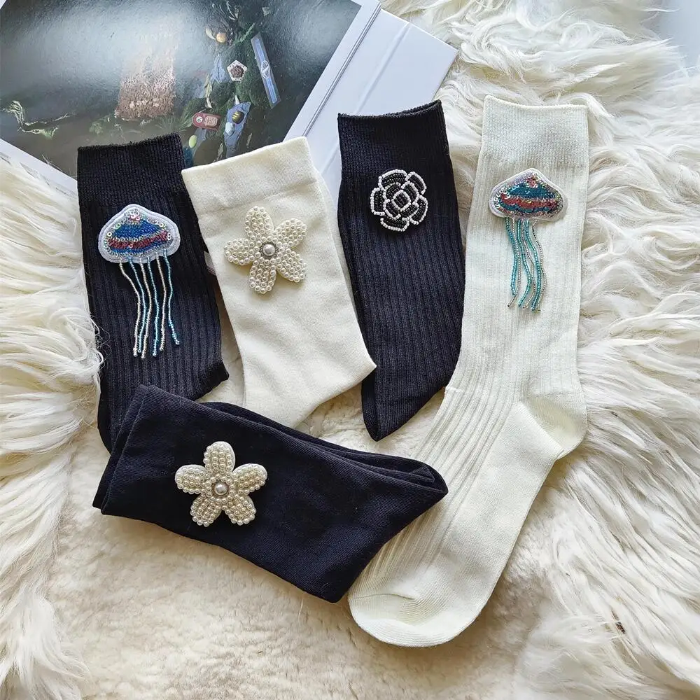 Носки с цветочным облаком, японская униформа JK в стиле Лолиты, униформа JK для милых девушек, униформа в стиле колледжа, носки-трубочки
