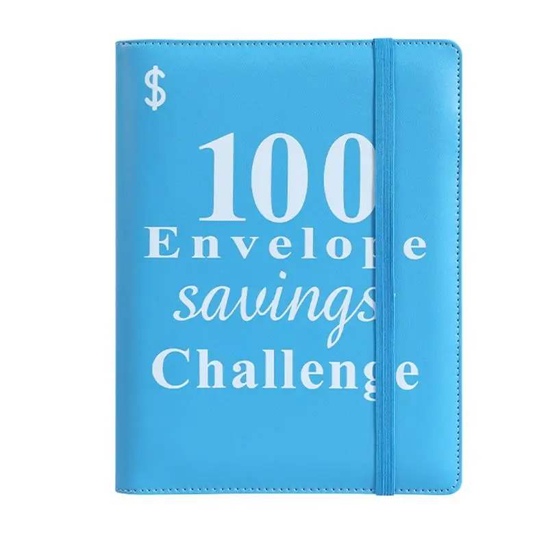 100 Конвертов Challenge Binder 100 конвертов 5050 долларов Challenge Book Симпатичная Бюджетная книжка для покупки автомобиля, Портативная Портативная книжка для отпуска
