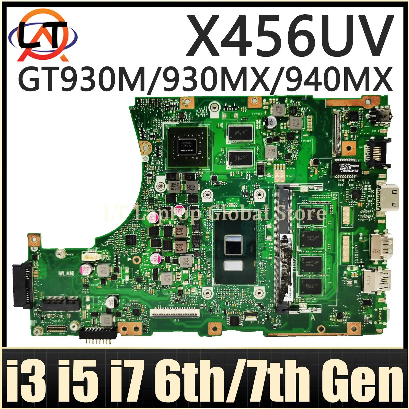 Материнская плата Для ASUS X456UVK X456UQ X456UJ X456UQK A456U X456UB F456U X456UV X456 X456UA Материнская плата Ноутбука I3 I5 I7 CPU DDR4