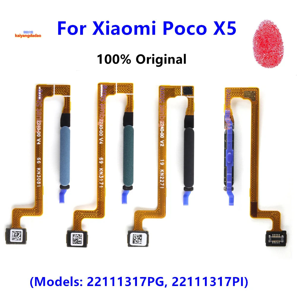 Оригинал Для Xiaomi Poco X5 Кнопка Питания Ключ Гибкий Кабель Датчик Отпечатков Пальцев Сканер Распознавания Гибкого Кабеля Запчасти Для Ремонта