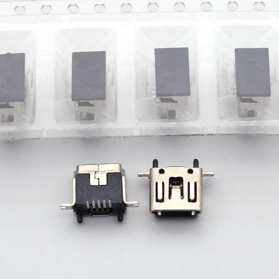 10ШТ Micro USB короткий абзац Mini USB Type B DIP вертикальная ножка печатной платы 180-градусный разъем V3 женский 5-контактный