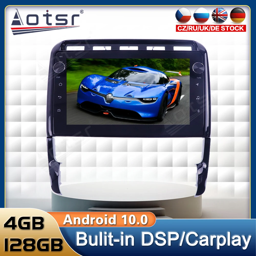 Автомобильный мультимедийный видеоплеер Android для Porsche Cayenne 2004 2005 2006 - 2010 Навигационный экран GPS Без головного устройства 2Din DVD