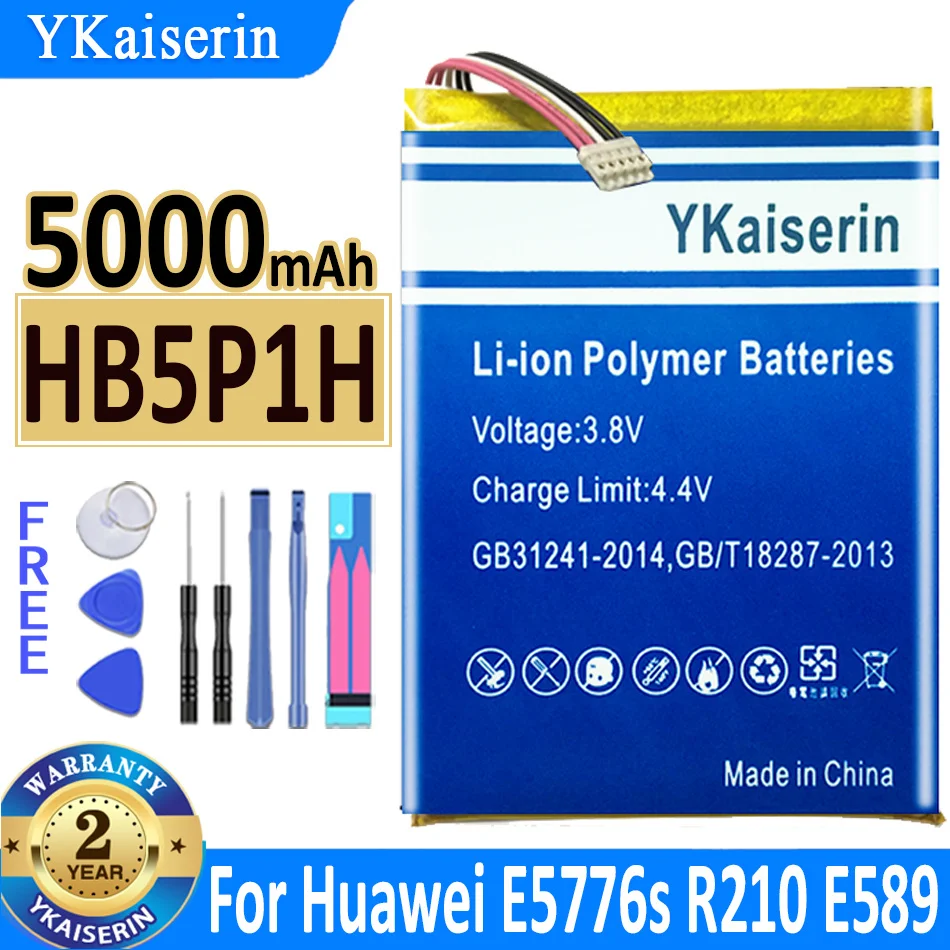 YKaiserin HB5P1H 5000 мАч Батарея Для Huawei Маршрутизатор E589 R210 E5776s E5776S-22/32/501/601/860/922 FDD Bateria