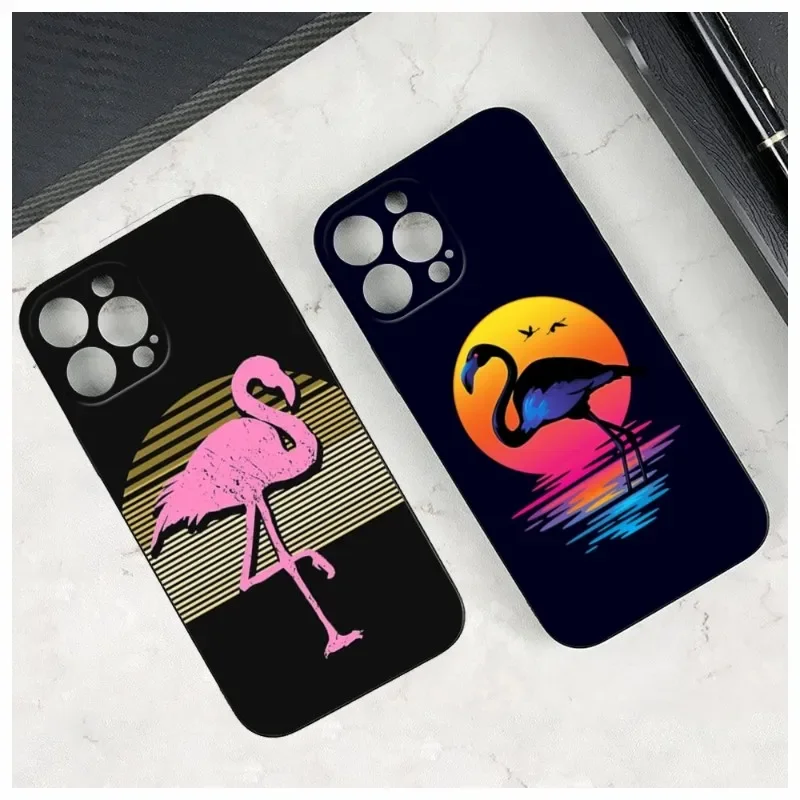 Чехол для телефона Loyal Love Flamingo для Iphone 15 14 12 11 13 Pro Max Mini X XR XS 7 8 Max SE 2020 Мягкие Чехлы для Телефонов с Птицами