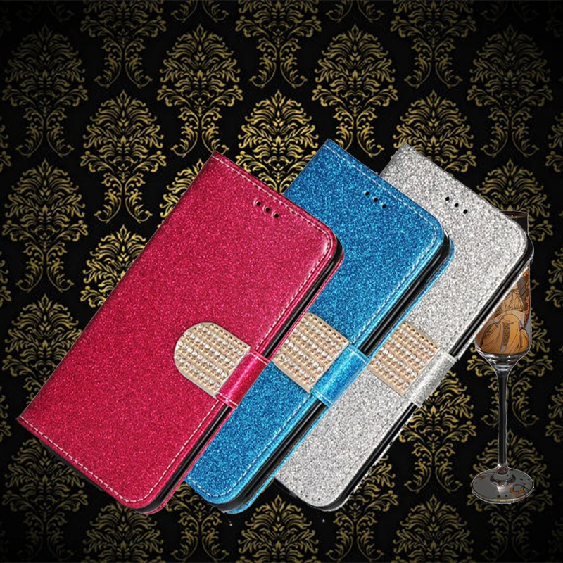 Кожаный бумажник с бриллиантами, кожаный чехол для телефона ASUS ZenFone 3 ZE552KL, чехол для телефона