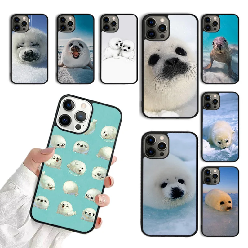 Чехол для телефона Baby Harp Seal Sea Lion Для iPhone 15 SE2020 11 12 13 14 Pro Max Mini Cover Для iPhone XS Max XR 6 7 8 Plus Fundas