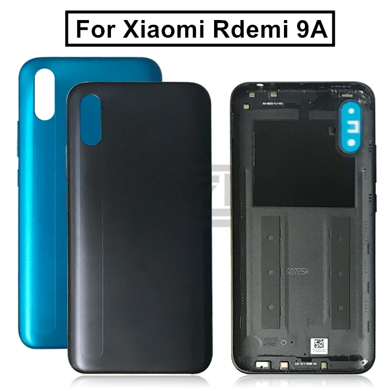 Для Xiaomi Redmi 9A Задняя крышка аккумулятора Корпус задней двери Замена Бокового ключа Ремонт Запасных Частей