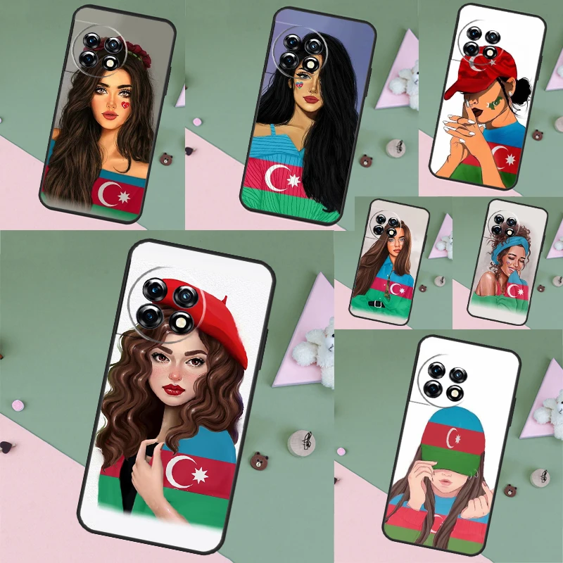 Чехол с изображением девушки с Флагом Азербайджана для OnePlus 10T 8T 9R 10R 8 9 10 Pro OnePlus 11 Nord 2T N10 N20 N30 CE 3 2 Lite