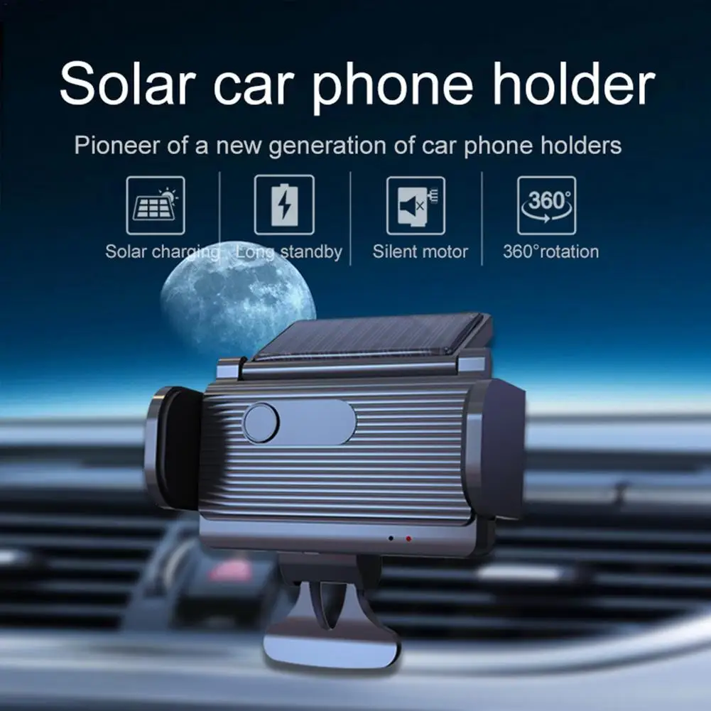 Универсальный Солнечный Автомобильный Держатель Для Samsung iPhone Xiaomi Car Air Outlet Mount Smart Auto Держатель Мобильного Телефона Поддерживает Солнечную Зарядку