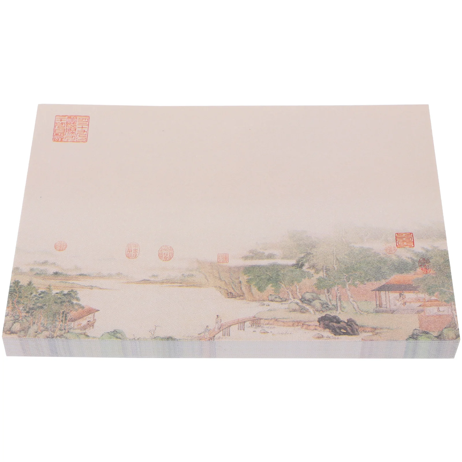 Живописные стикеры, блокноты для записей, бумага для офисного декора, памятка в китайском стиле, Небольшая заметка для печати с антипригарным покрытием