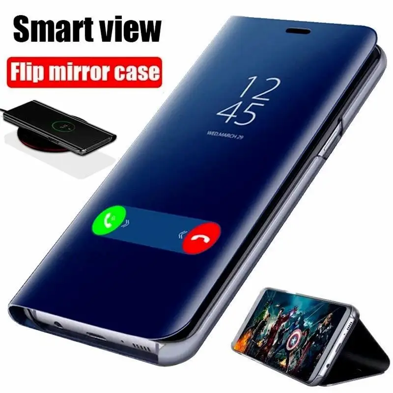 Для Samsung Galaxy A04s Чехол Smart Mirror С откидной Магнитной Подставкой Чехол для телефона Samsung A04S SM-A047F A 04s Защитная Задняя крышка