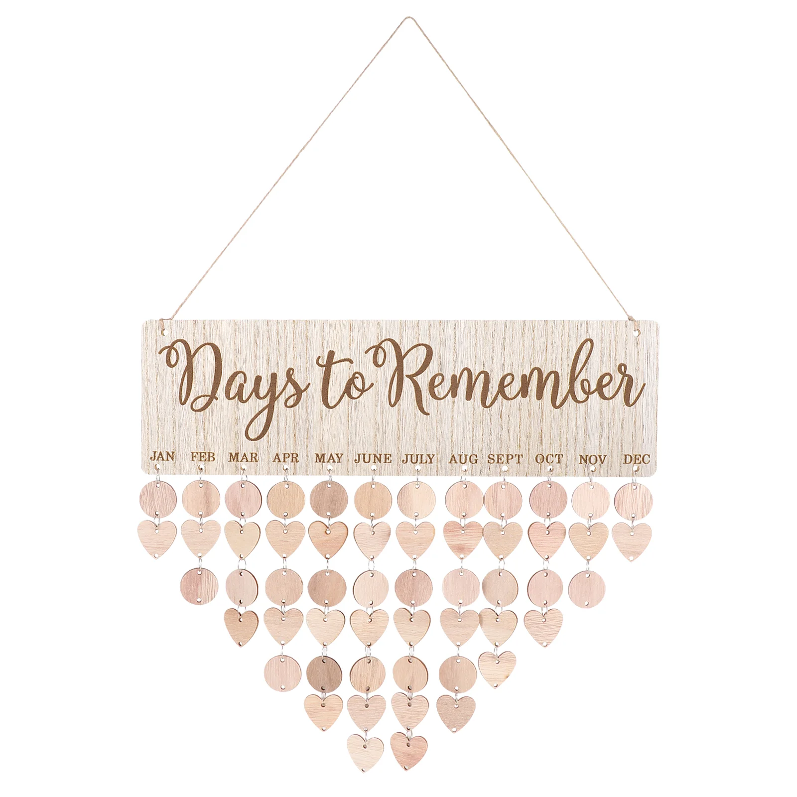 Календарь с напоминанием о дне рождения, доска для настенных украшений дома, домашние подвесные деревянные таблички в память