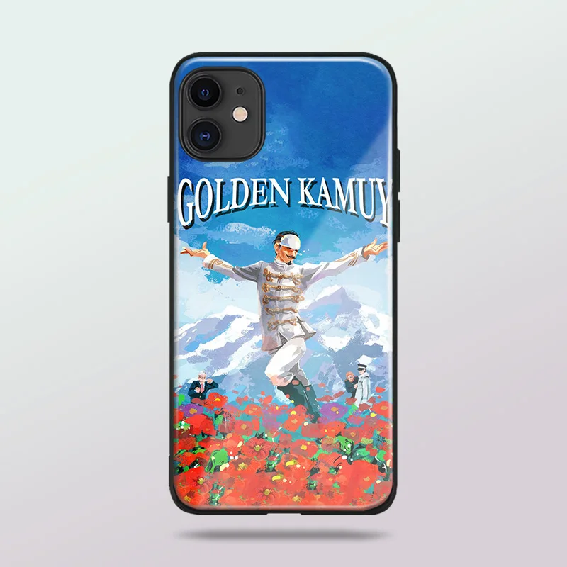 Золотой плакат аниме Камуй из закаленного стекла, мягкий силиконовый чехол для телефона, чехол для iPhone SE 6 6s 7 8 Plus X XR XS 11 Pro Max