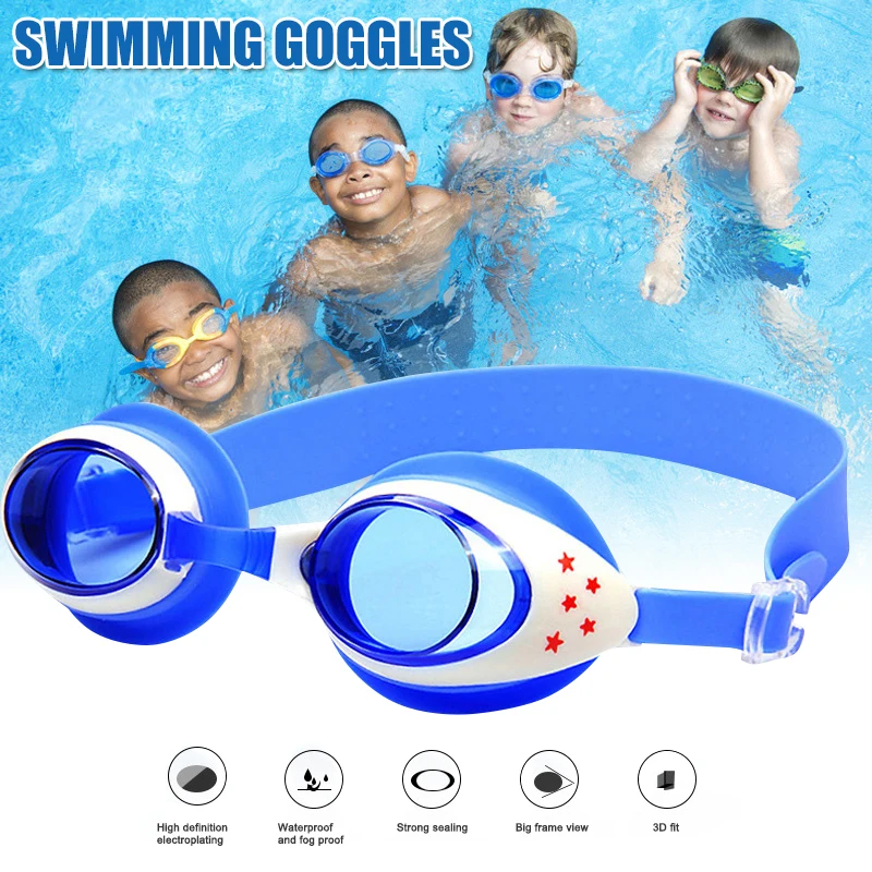 Детские очки для плавания, Очки для плавания с защитой от запотевания, Водонепроницаемая УФ-защита для детей раннего подросткового возраста, Аксессуары 1шт