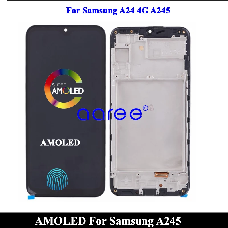 AMOMLED OLED ЖК-экран для Samsung A24 4G A245 ЖК-дисплей для Samsung A24 A245 Сенсорный ЖК-экран с цифровым преобразователем в сборе