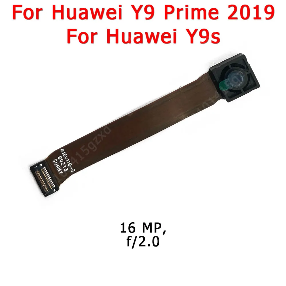 Передняя и задняя камера заднего вида для Huawei Y9 Prime 2019 Y9s Модуль основной камеры Гибкий кабель Замена Запасных частей