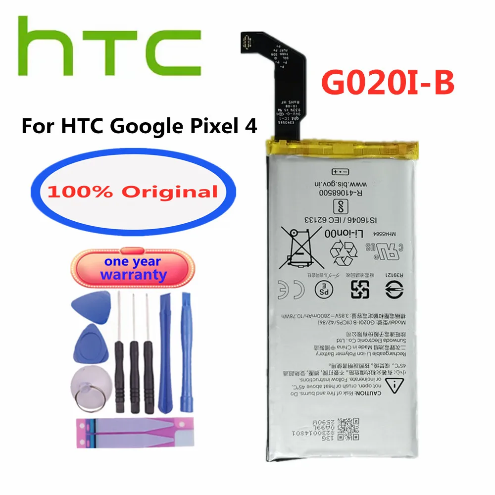 2800 мАч G020I-B Аккумулятор для телефона HTC Google Pixel 4 Сменный Литий-ионный Полимерный Аккумулятор Оригинальный Core G020IB