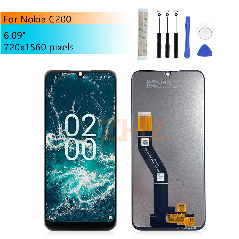 Для Nokia C200 ЖК-дисплей с сенсорным экраном, дигитайзер в сборе, дисплей со сменными деталями рамки 6,5 