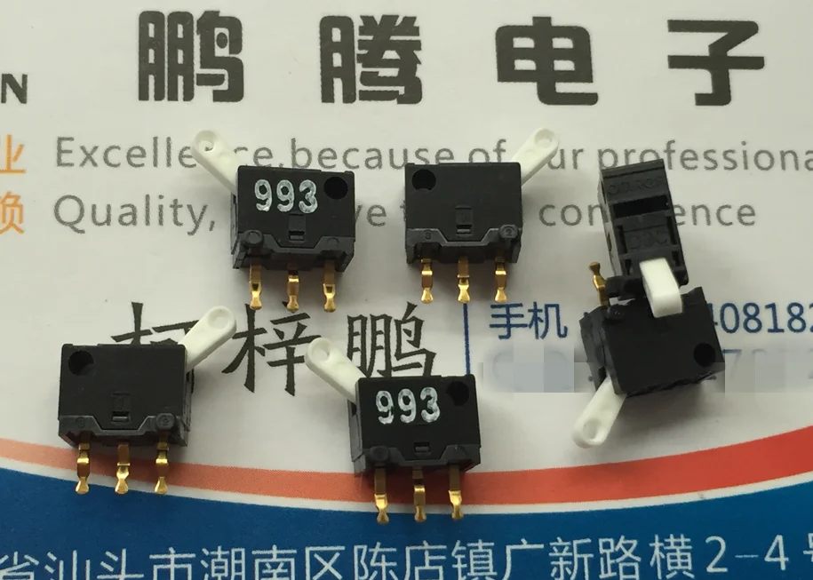 D3C2210 Японский оригинал D3C-2210 micro rocker micro switch 3-контактный датчик хода нажатия кнопки сброса позолоченной ножки