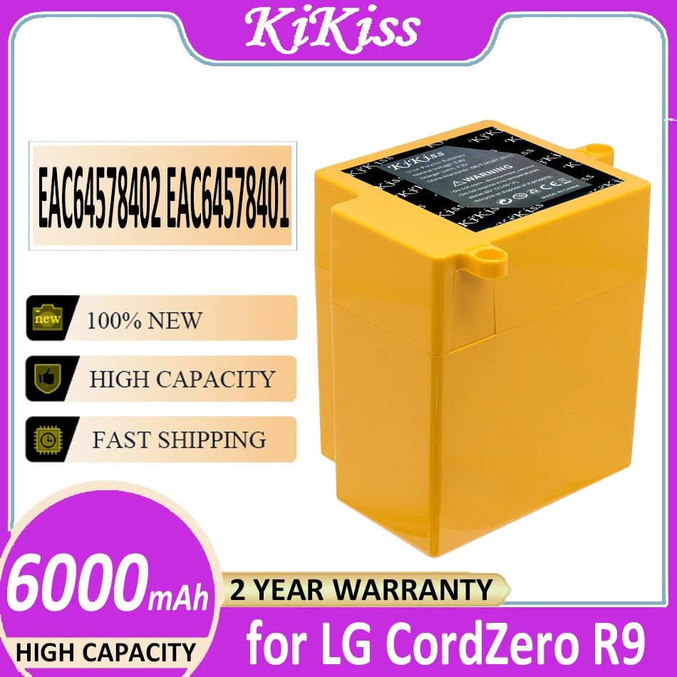 Аккумулятор KiKiss EAC64578402 EAC64578401 6000 мАч для LG CordZero R9 R9MASTER Bateria