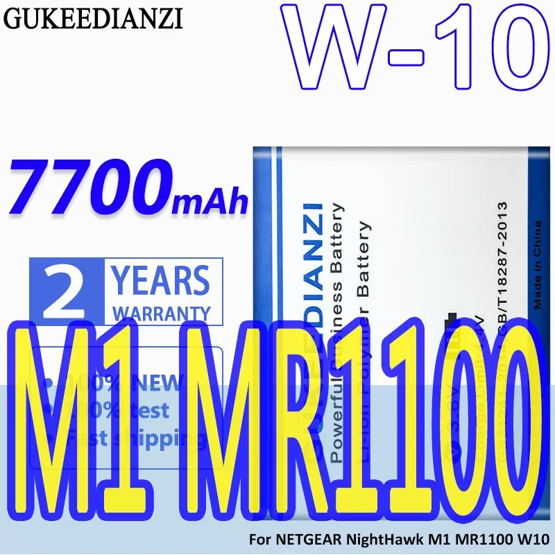Аккумулятор GUKEEDIANZI Большой Емкости W-10 7700mAh Для NETGEAR NightHawk M1 MR1100 W10