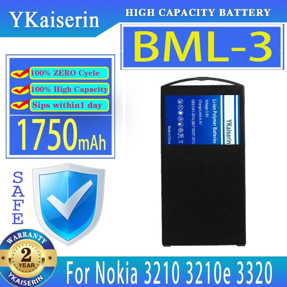 YKaiserin 1750 мАч Сменный Аккумулятор BML-3 BML3 Для Аккумуляторов Мобильных Телефонов Nokia 3210 3210e 3320