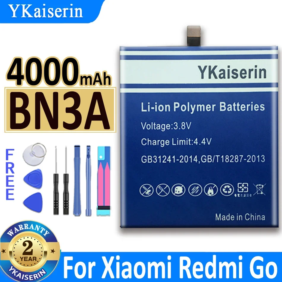 Аккумулятор YKaiserin емкостью 4000 мАч BN3A BN-3A для Xiaomi Redmi Go Bateria