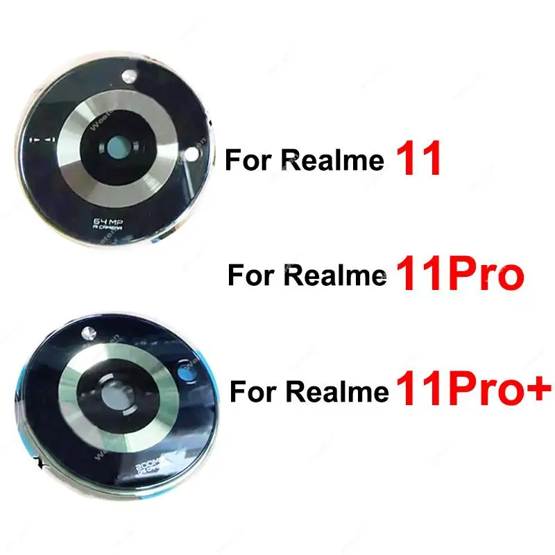 Стеклянная Рамка Объектива Задней камеры Заднего вида с клейкой наклейкой Клей Для Realme 11 11 Pro Plus RMX3751 RMX3770 RMX3740 Клей Для наклеек