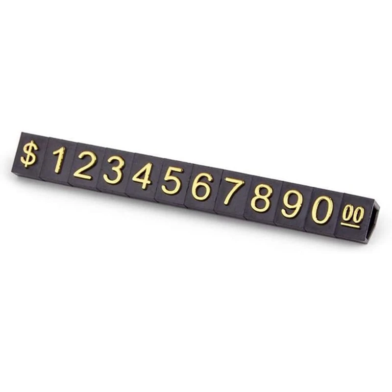 40 Комплектов квадратного ценника для отображения цен на стойке с цифрами и буквами в долларовом ценовом блоке Kit M