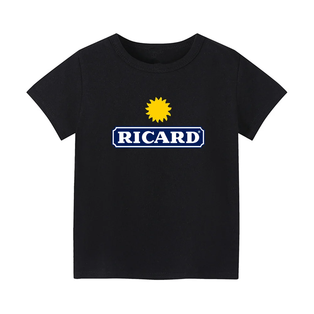 Спортивная одежда Ricard для девочек, детская футболка, футболка в стиле Каваи, повседневные хлопковые топы с героями мультфильмов для мальчиков