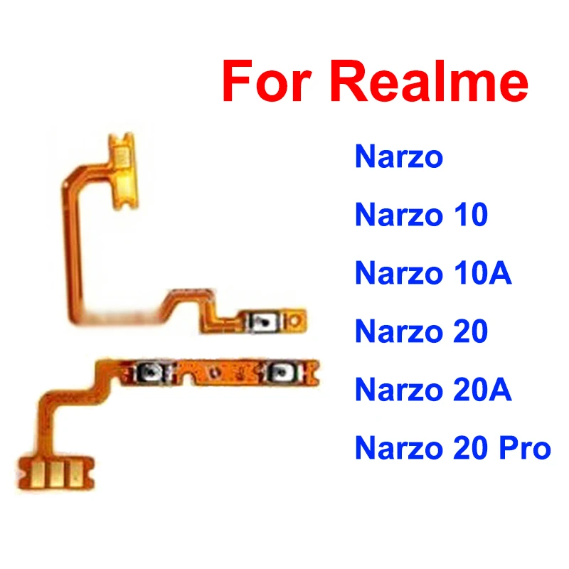 Гибкий кабель Питания Громкости Для OPPO Realme Nazro 20 Pro 20A 10 10A Narz Кнопки Включения Выключения Питания Боковые Клавиши Регулировки громкости Переключатель Гибкой Ленты