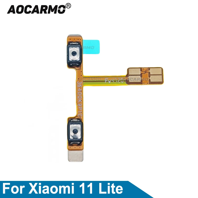 Aocarmo Для XiaoMi 11 Lite Кнопка Увеличения/Уменьшения громкости Гибкий Кабель Запасная Часть