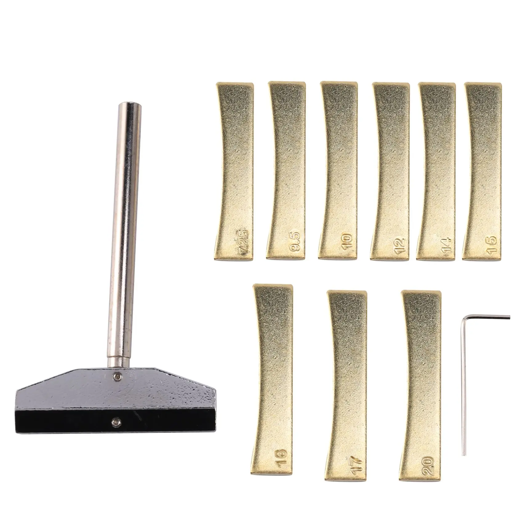Инструмент для ремонта электрогитары, нажимной колпачок для грифа из сплава Со вставками для прессования, Аксессуар для музыкального инструмента - золотой