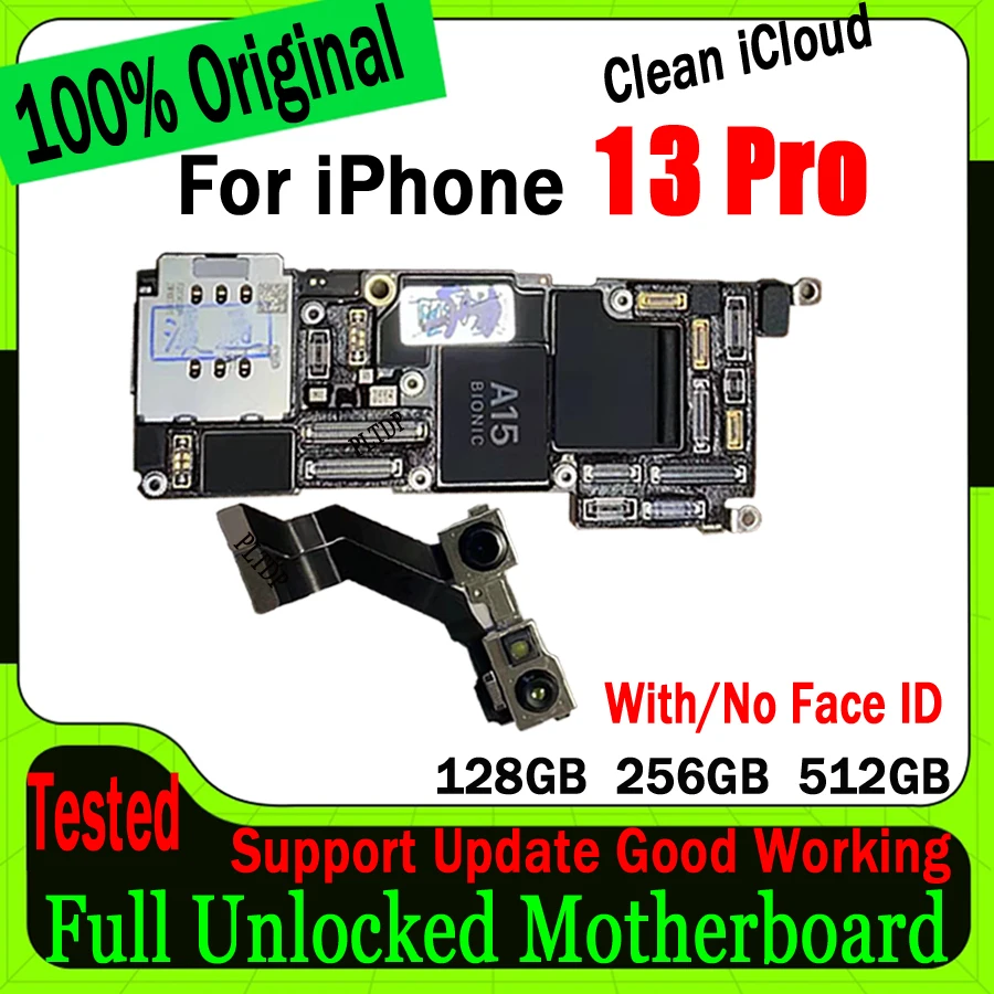 Бесплатная доставка для iPhone 13 Pro Чистая материнская плата iCloud Оригинальная разблокировка для материнской платы iPhone 13 Pro 100% протестированная логическая плата