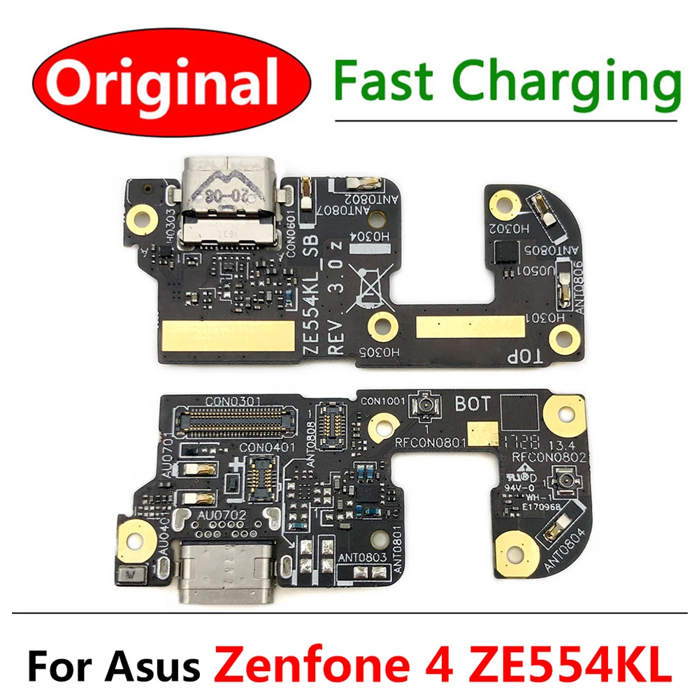 Для ASUS Zenfone 4 ZE554KL Разъем Док-станции Micro USB Зарядное Устройство Порт Зарядки Гибкий Кабель Плата С Микрофоном Запасные Части