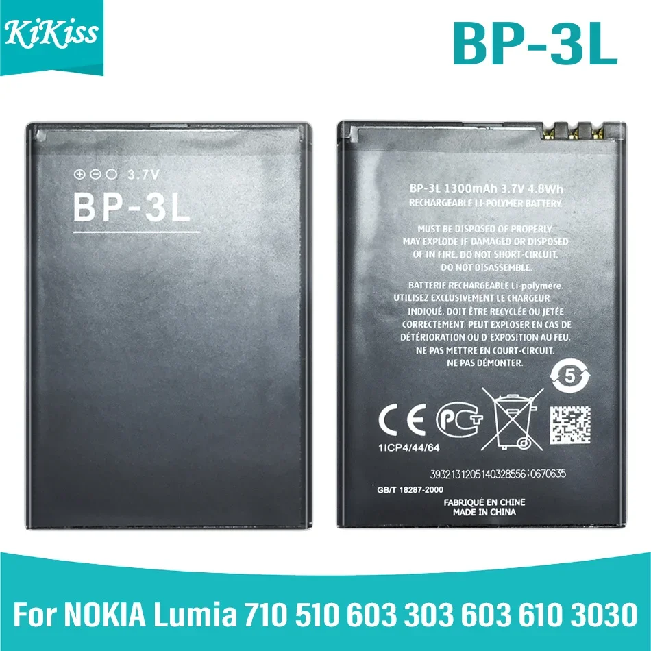 Батарея BP-3L BP 3L BP3L Для Nokia Lumia ASHA 3 303 603 610 710 505 510 610C 3030 900 Замена Аккумулятора Мобильного Телефона Bateria