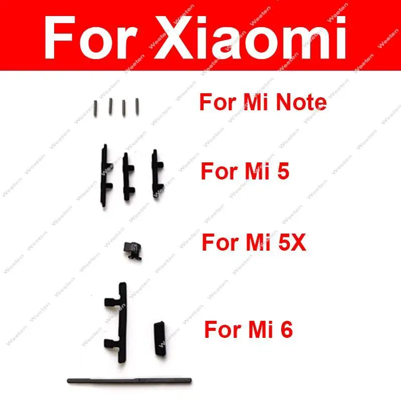 Кронштейн Кнопки Регулировки громкости С Пряжкой Для Xiaomi Mi Note Mi5 Mi5X Mi6 Внешний Зажим Для Деталей Кронштейна Болта Кнопки Регулировки громкости