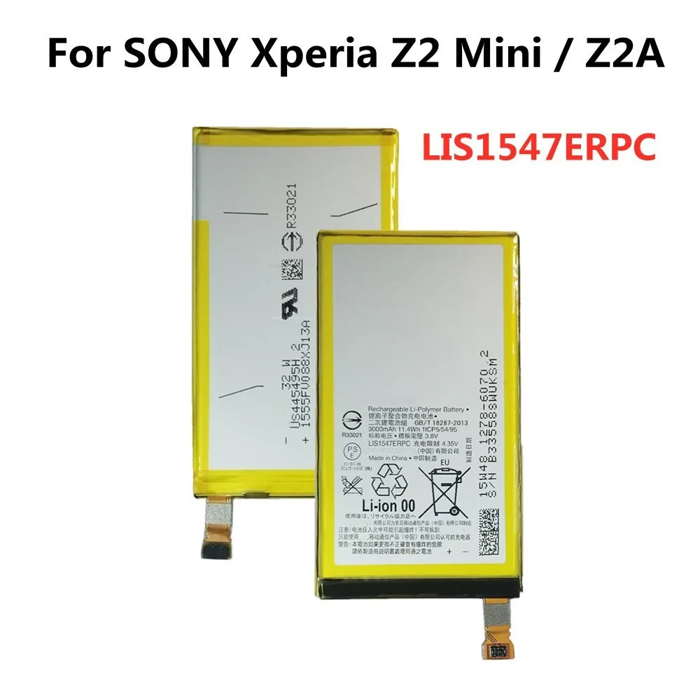 3000 мАч LIS1547ERPC Сменный Аккумулятор Для SONY Xperia Z2 Compact Z2A Z2 MINI ZL2 SOL25 D6563 Z2MINI Мобильный Телефон Bateria