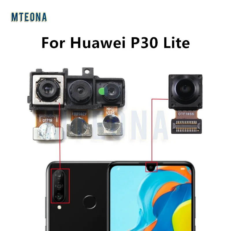 Оригинал Для Huawei P30 Lite Передняя И Задняя камеры Заднего Вида Модуль Основной камеры Flex Запасные Части для замены