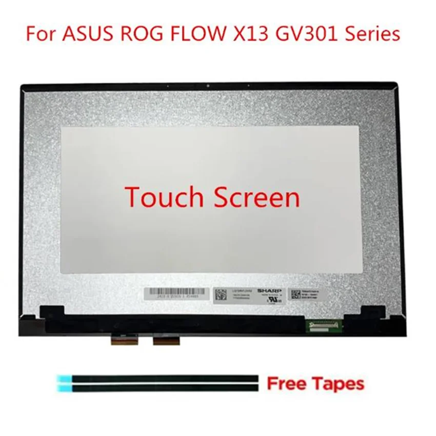 Для Asus ROG Flow X13 GV301RA GV301RC GV301RE GV301 Матрица ЖК-Дисплей Сенсорный Экран Планшета LQ134N1JW55 LQ134N1JW52