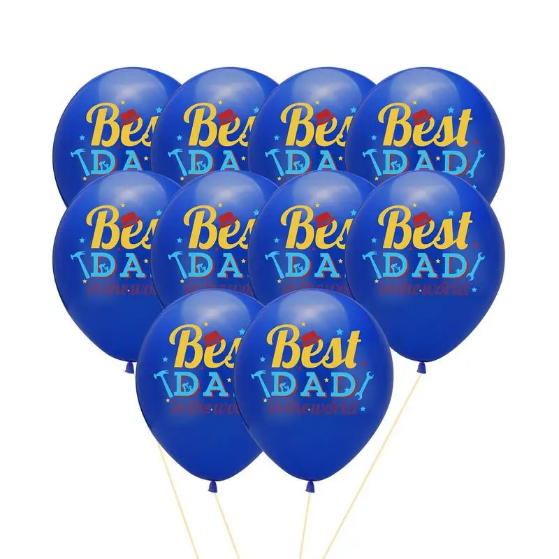 Набор воздушных шаров ко Дню отцов 10 шт Украшения из воздушных шаров ко Дню отца Белые синие Воздушные шары для лучшего папы в мире С Днем отцов