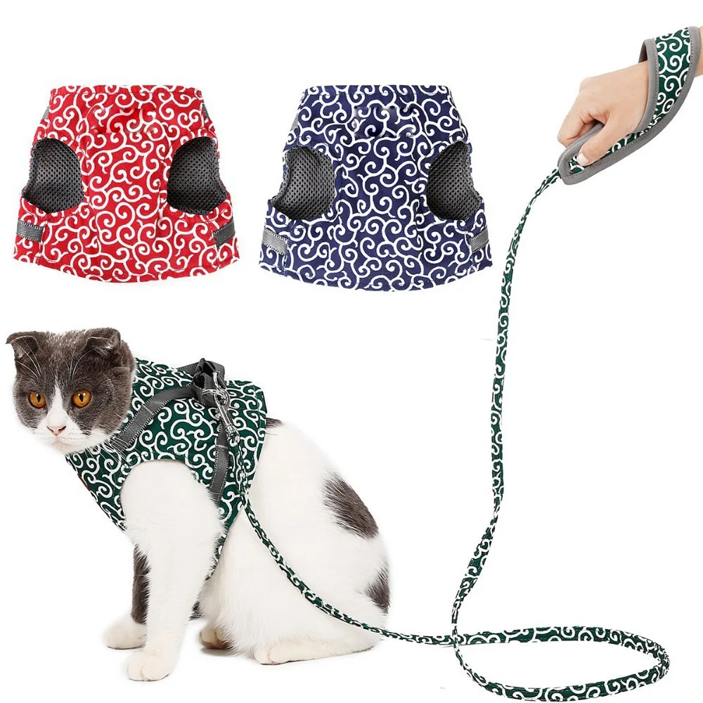 Уличная кошачья тяговая веревка, нагрудная шлейка, одежда в стиле кошачьего жилета, защита от спуска с поводка, цепи для кошек и собак, выгуливающие кошек