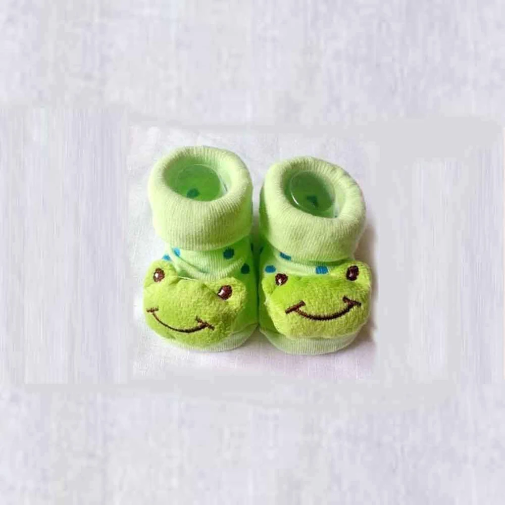 Ребенок Малыш новорожденный 3D мультфильм лягушка короткий носок тапочки детские зимние носки Тапочки